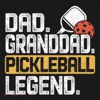 Granddad Pickleball Legend Dad Funny Great Gift USA-Made Doggie Bandana thumb 2