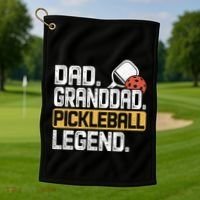 Granddad Pickleball Legend Dad Funny Great Gift Golf Towel thumb 1