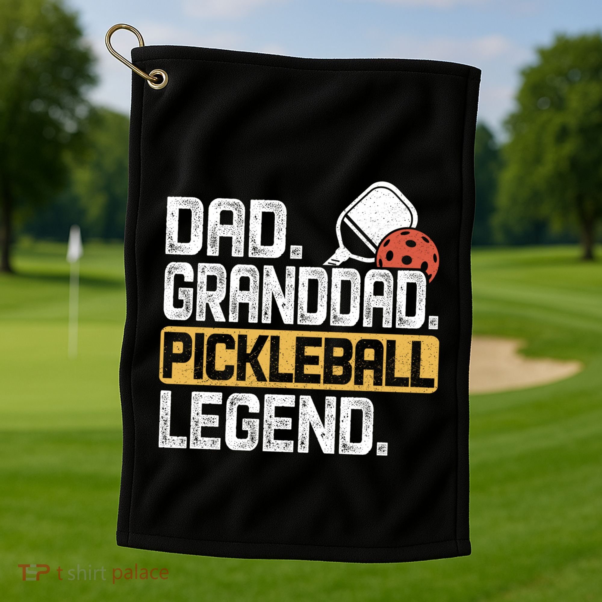 Granddad Pickleball Legend Dad Funny Great Gift Golf Towel