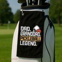 Granddad Pickleball Legend Dad Funny Great Gift Golf Towel thumb 2