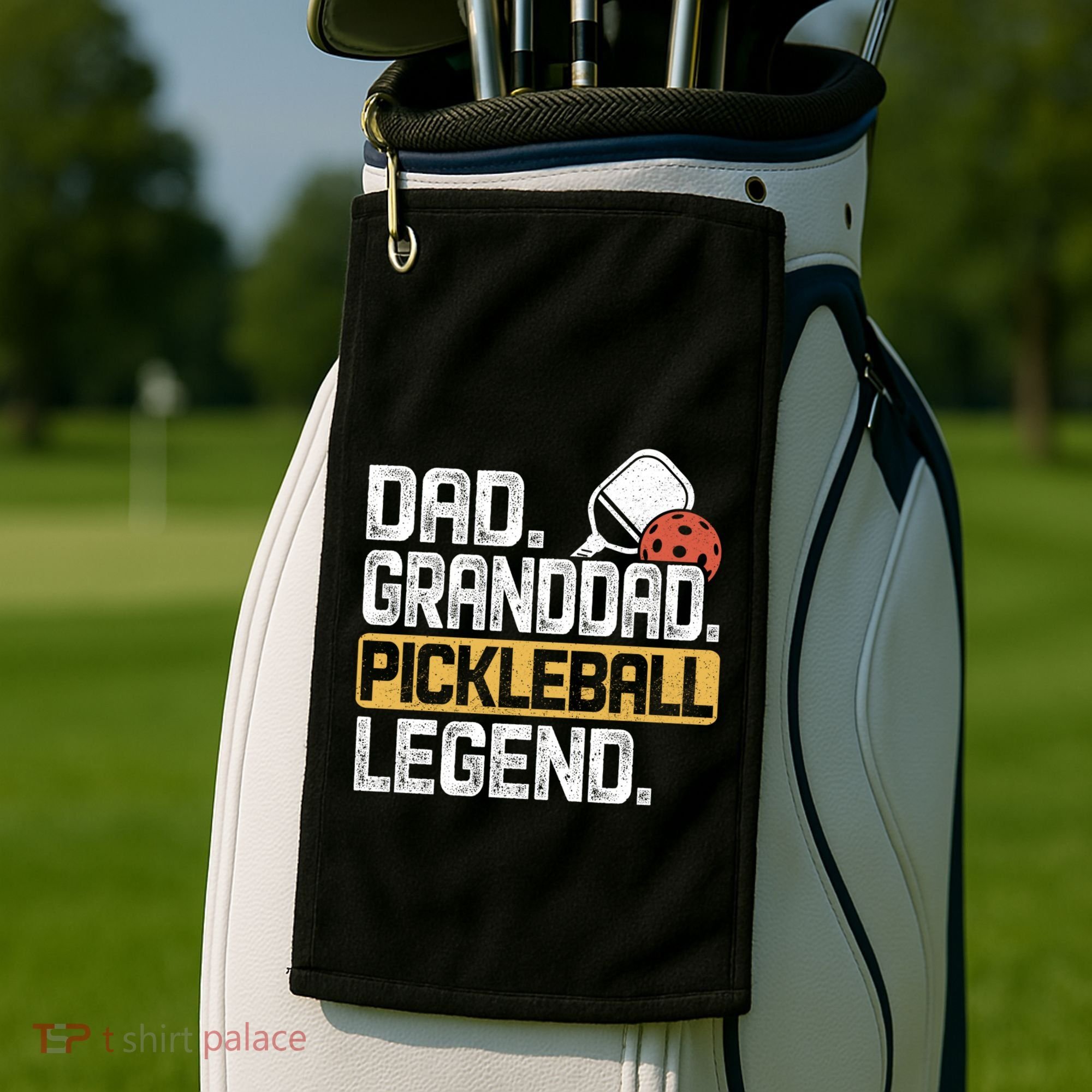 Granddad Pickleball Legend Dad Funny Great Gift Golf Towel