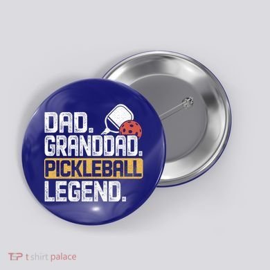 Granddad Pickleball Legend Dad Funny Great Gift Button