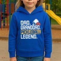 Granddad Pickleball Legend Dad Funny Great Gift Kids Hoodie thumb 3