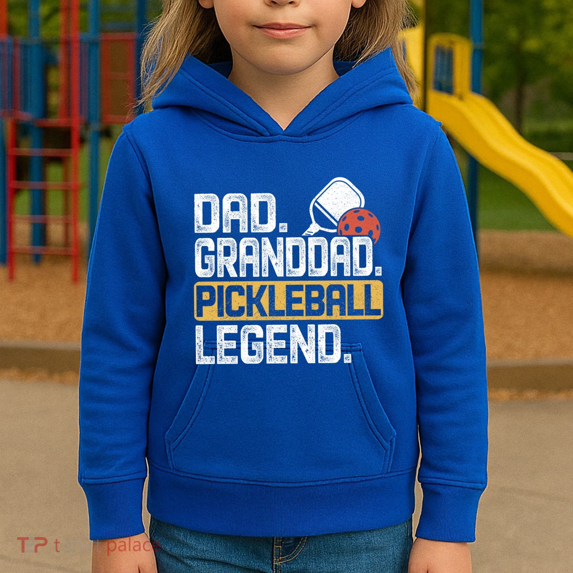 Granddad Pickleball Legend Dad Funny Great Gift Kids Hoodie