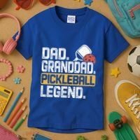 Granddad Pickleball Legend Dad Funny Great Gift Kids T-Shirt thumb 3