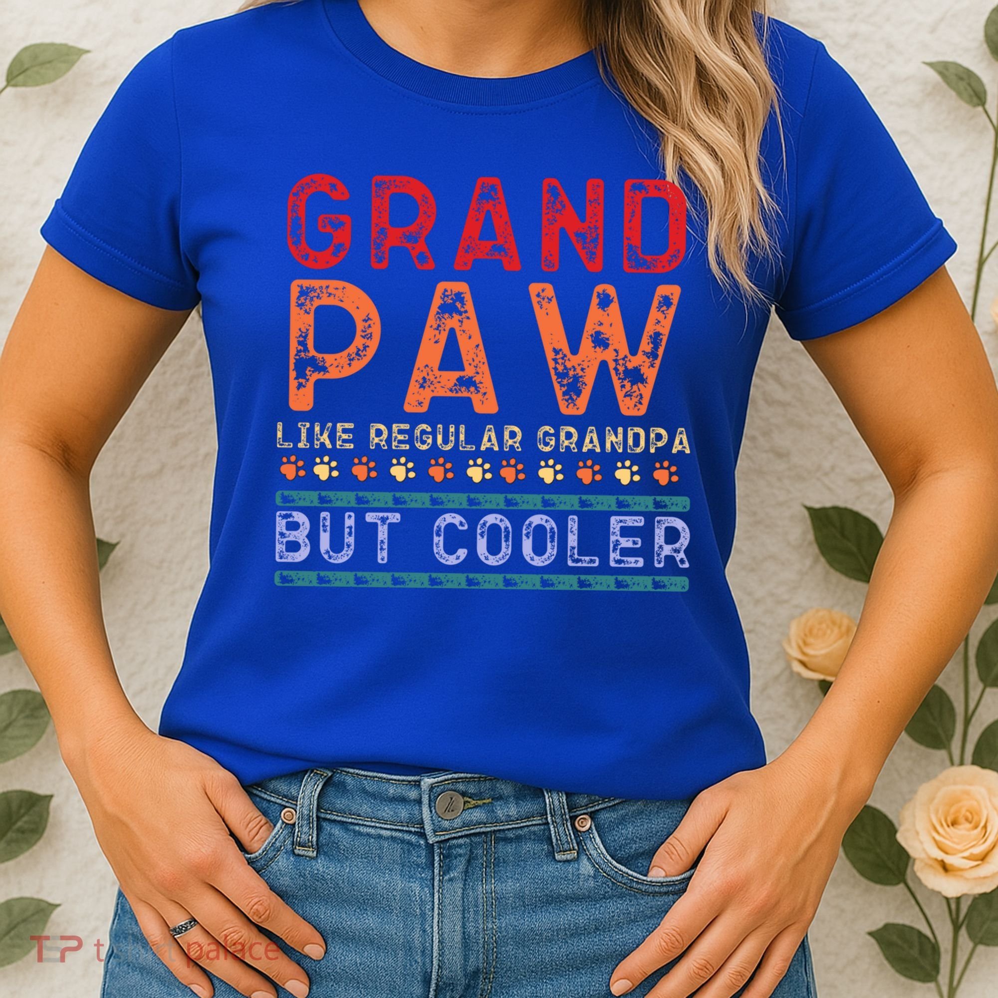 Grand Paw Like A Regular Grandpa But Cooler Funny Gift Father Day Gift Women's T-Shirt