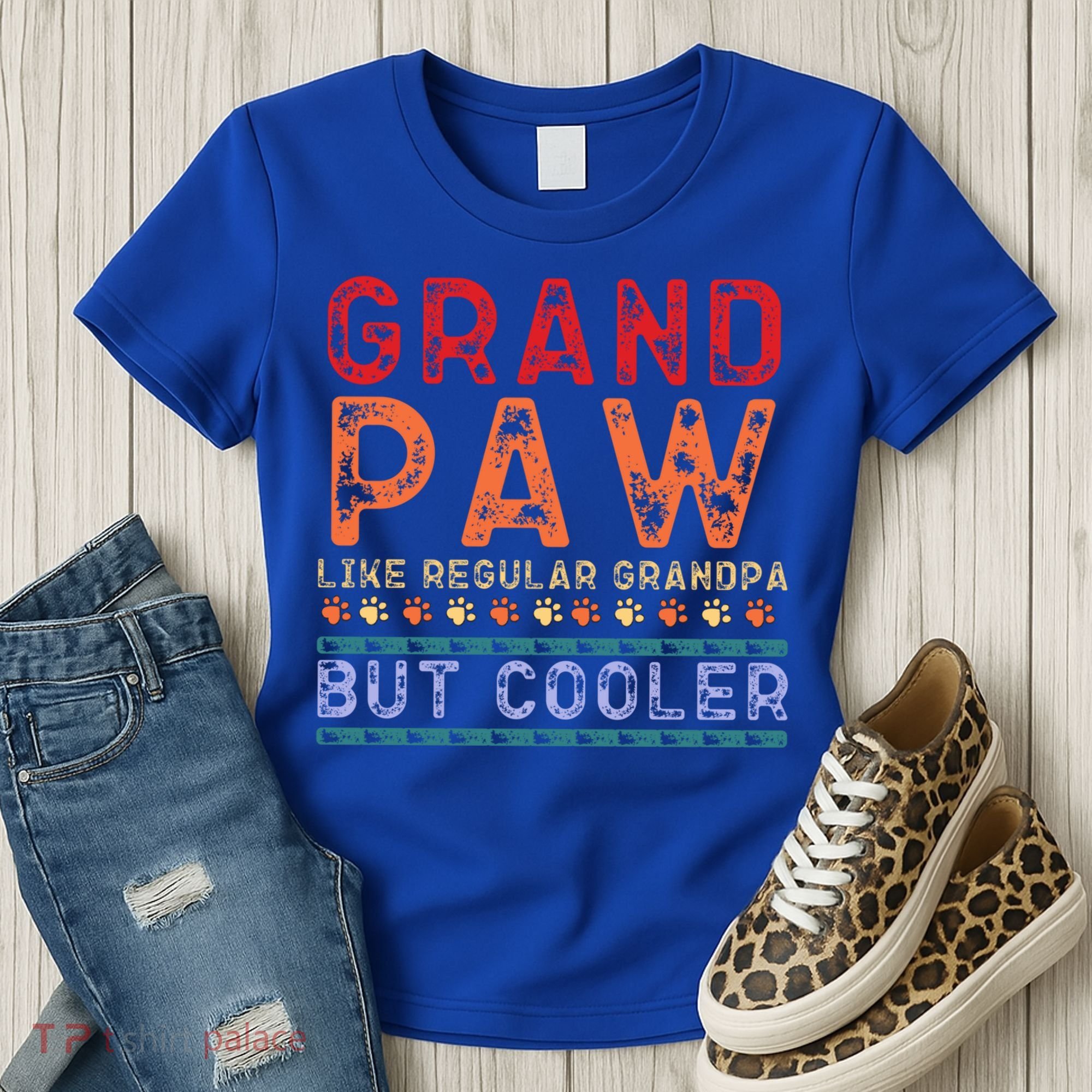 Grand Paw Like A Regular Grandpa But Cooler Funny Gift Father Day Gift Women's T-Shirt