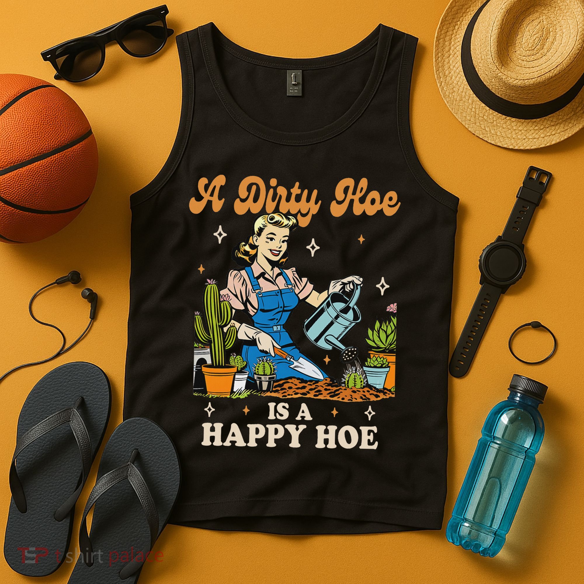 Gardener Plant Lady Gardening A Dirty Hoe Is A Happy Hoe Tank Top