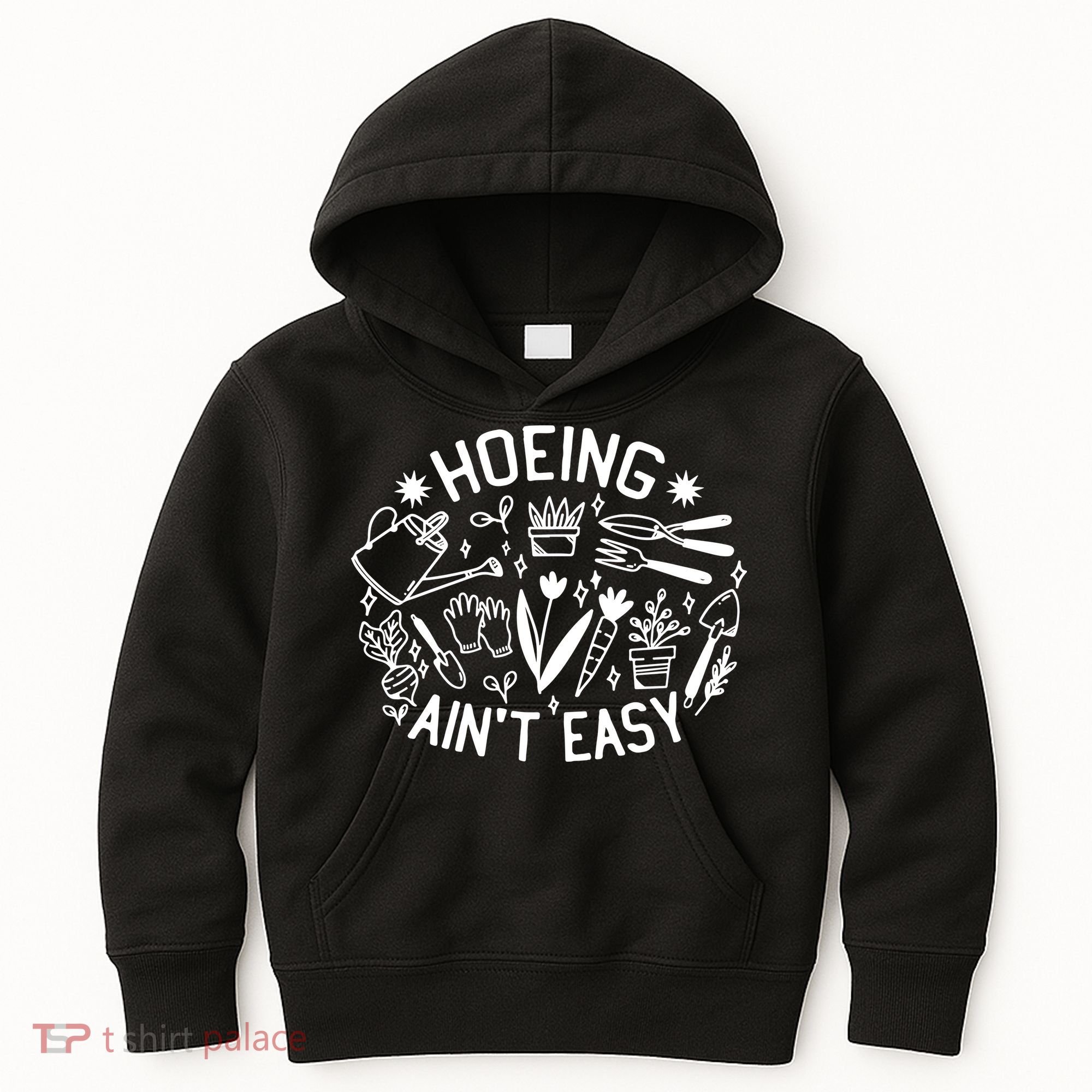 Gardener Plant Lover Hoeing Aint Easy Kids Hoodie