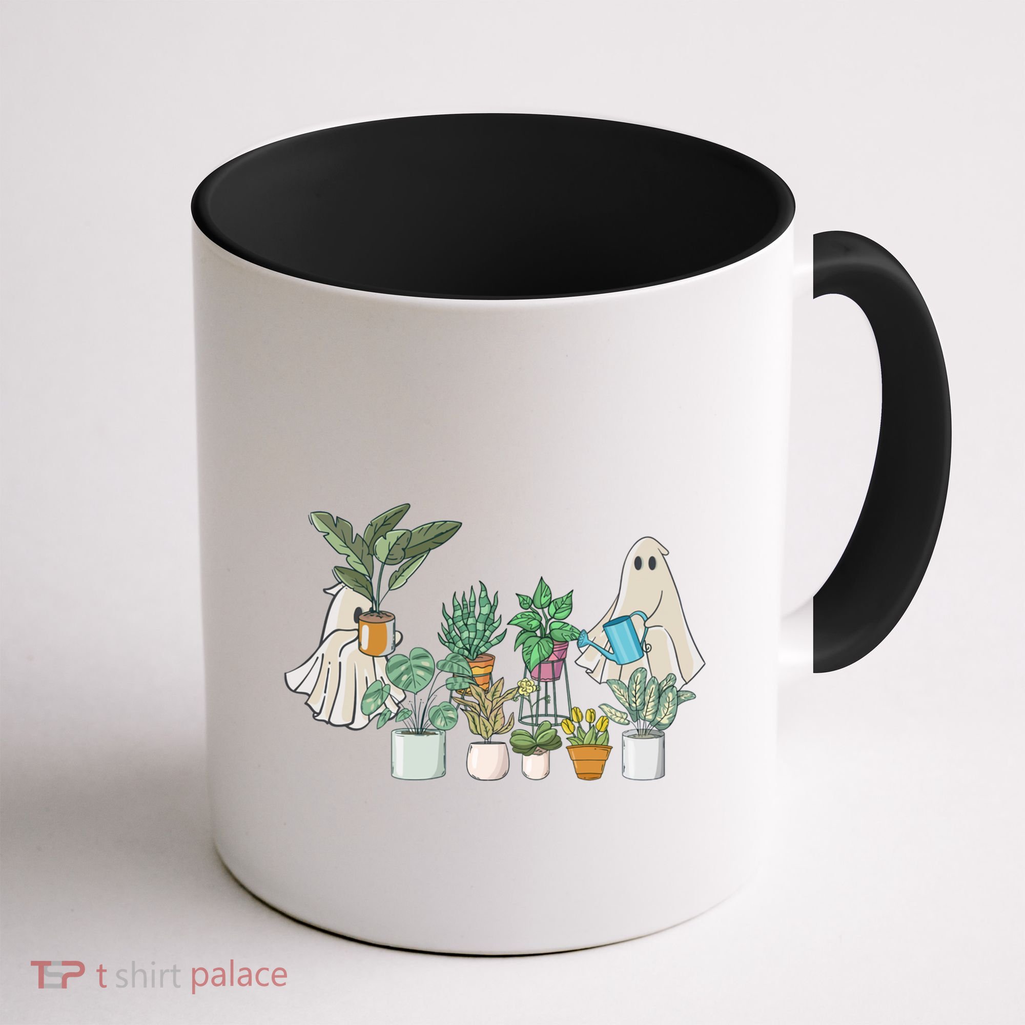 Ghost Plant Lady Retro Halloween Plants Spooky Mom Cool Gift Coffee Mug