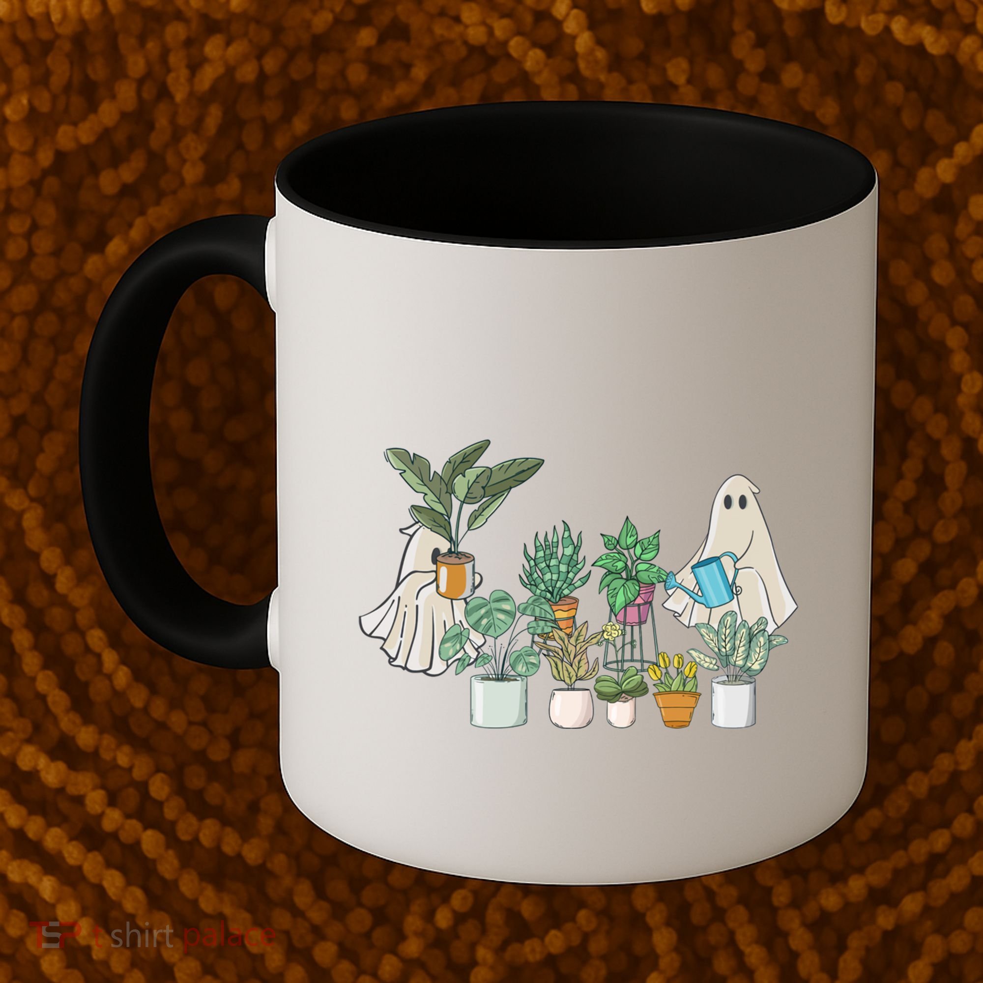 Ghost Plant Lady Retro Halloween Plants Spooky Mom Cool Gift Coffee Mug