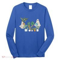 Ghost Plant Lady Retro Halloween Plants Spooky Mom Cool Gift Long Sleeve Shirt thumb 0