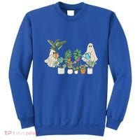 Ghost Plant Lady Retro Halloween Plants Spooky Mom Cool Gift Sweatshirt thumb 0