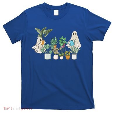 Ghost Plant Lady Retro Halloween Plants Spooky Mom Cool Gift T-Shirt
