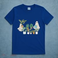 Ghost Plant Lady Retro Halloween Plants Spooky Mom Cool Gift T-Shirt thumb 5