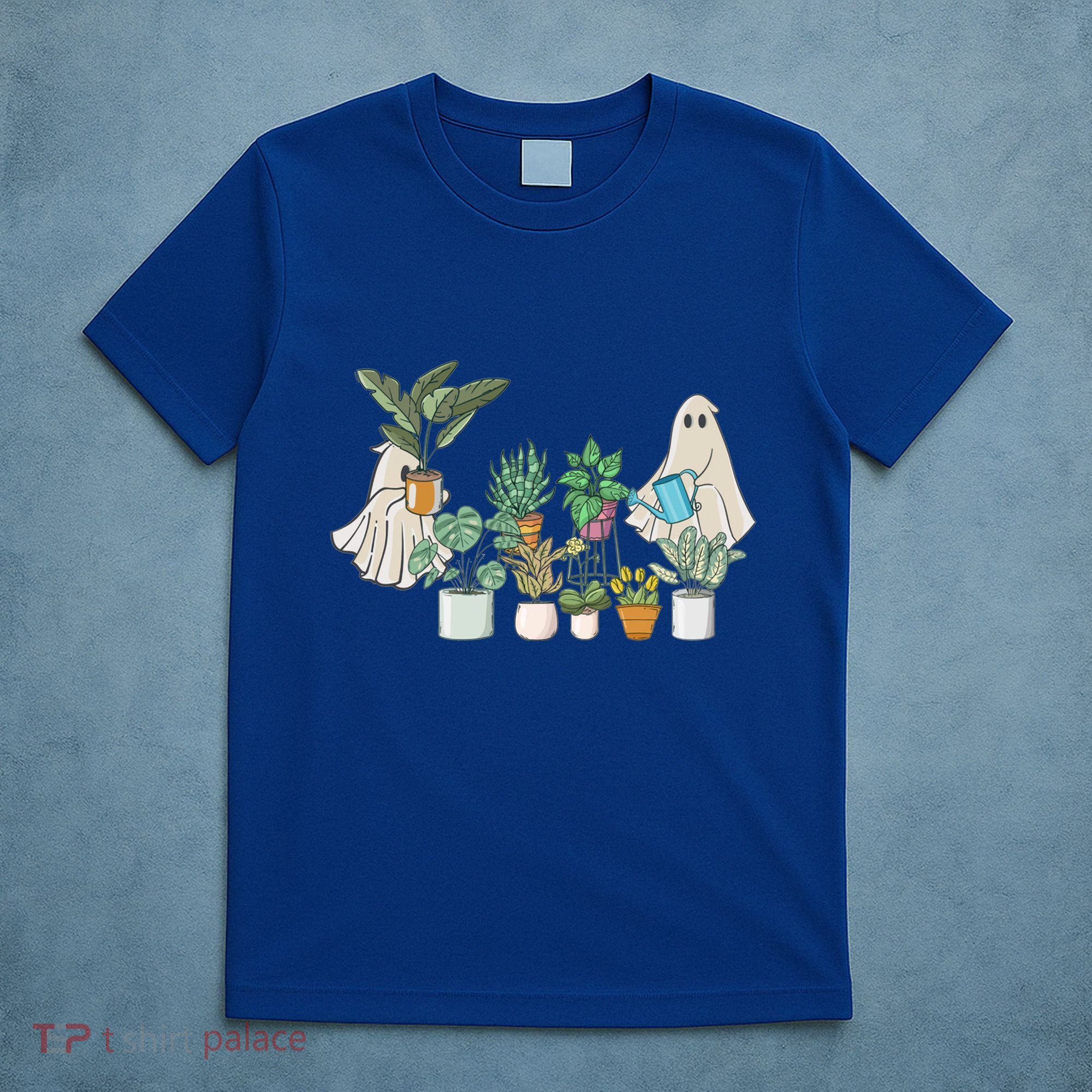 Ghost Plant Lady Retro Halloween Plants Spooky Mom Cool Gift T-Shirt