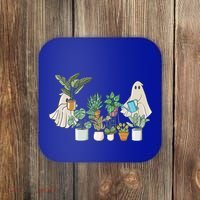 Ghost Plant Lady Retro Halloween Plants Spooky Mom Cool Gift Coaster thumb 0