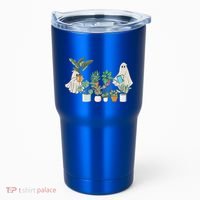 Ghost Plant Lady Retro Halloween Plants Spooky Mom Cool Gift Tumbler thumb 0