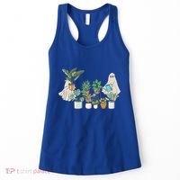 Ghost Plant Lady Retro Halloween Plants Spooky Mom Cool Gift Women's Tank Top thumb 0