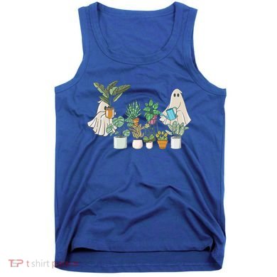 Ghost Plant Lady Retro Halloween Plants Spooky Mom Cool Gift Tank Top