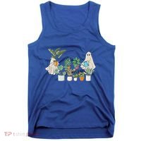 Ghost Plant Lady Retro Halloween Plants Spooky Mom Cool Gift Tank Top thumb 0