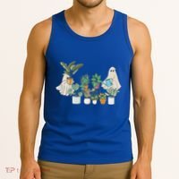 Ghost Plant Lady Retro Halloween Plants Spooky Mom Cool Gift Tank Top thumb 3