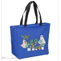 Ghost Plant Lady Retro Halloween Plants Spooky Mom Cool Gift Tote Bag thumb 2