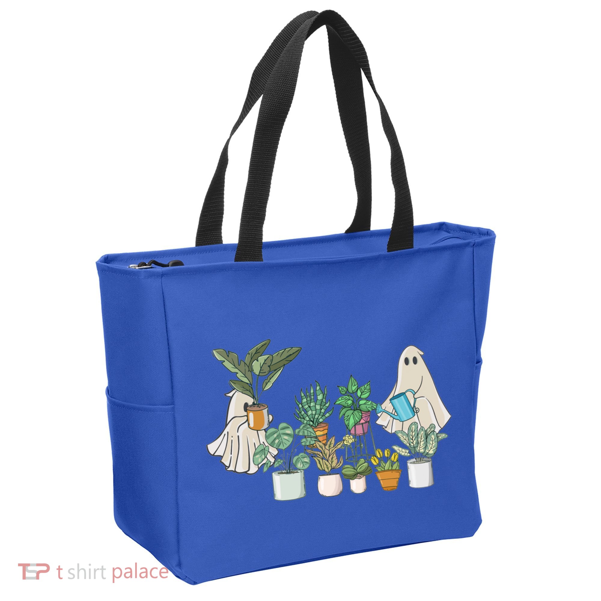 Ghost Plant Lady Retro Halloween Plants Spooky Mom Cool Gift Tote Bag
