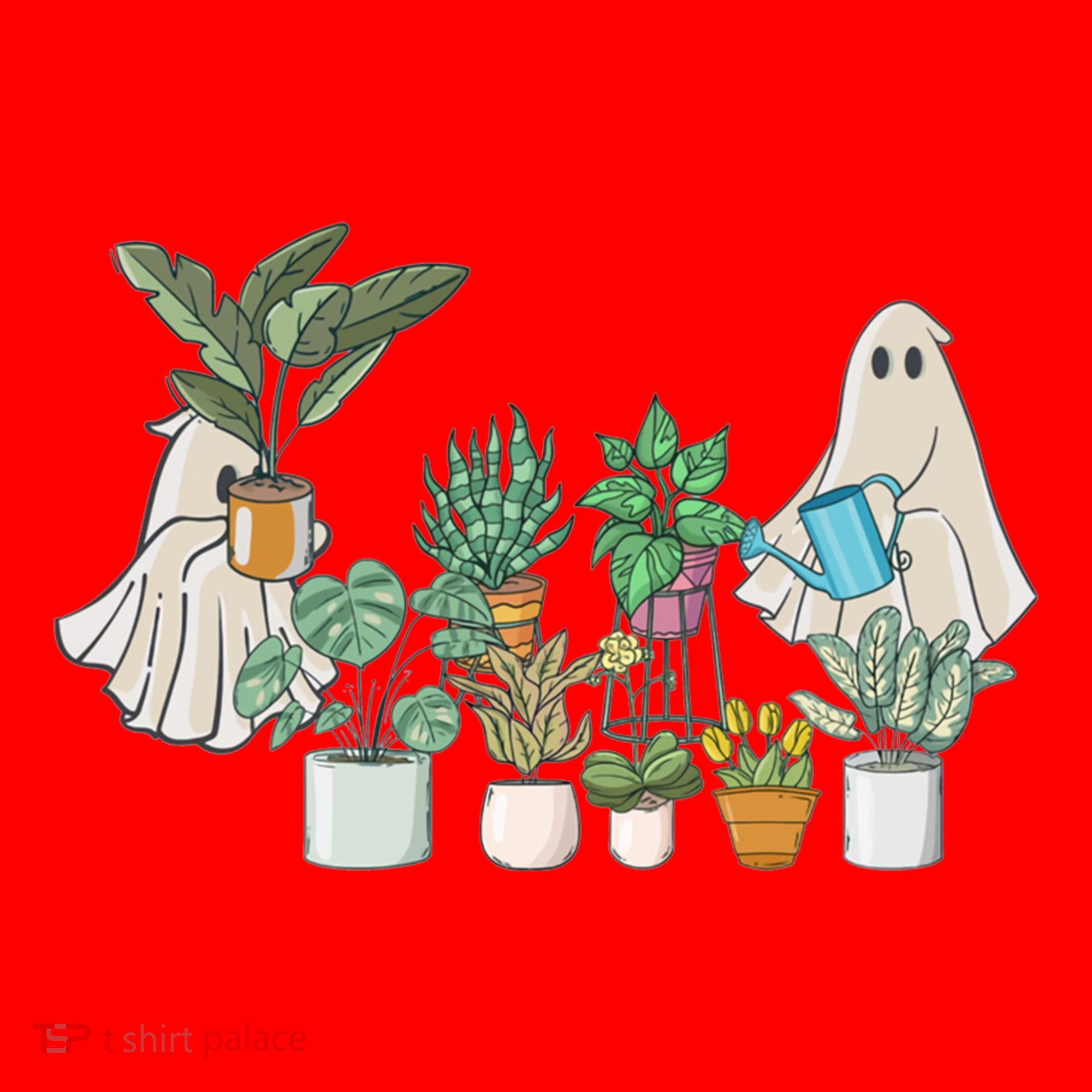Ghost Plant Lady Retro Halloween Plants Spooky Mom Cool Gift Santa Hat