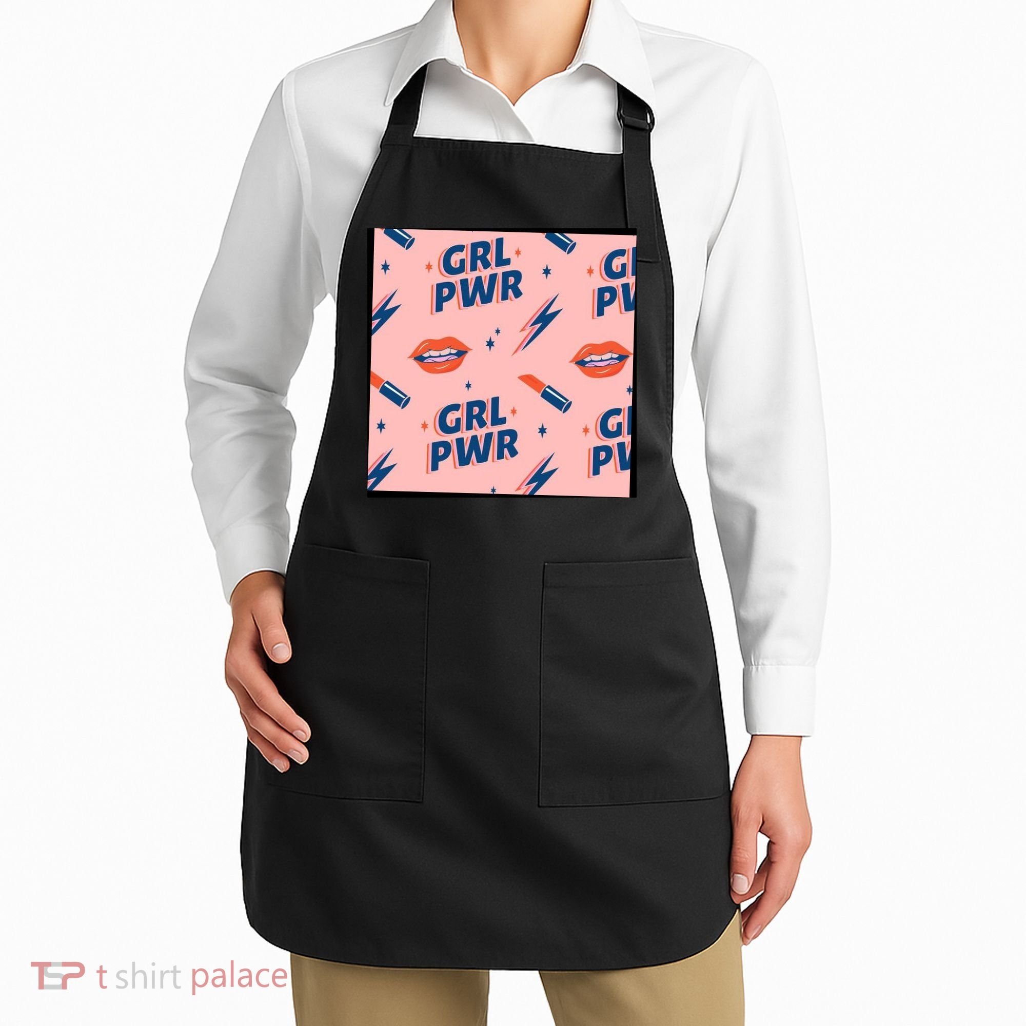 Girl Pwr Lipstick Women's Day Apron