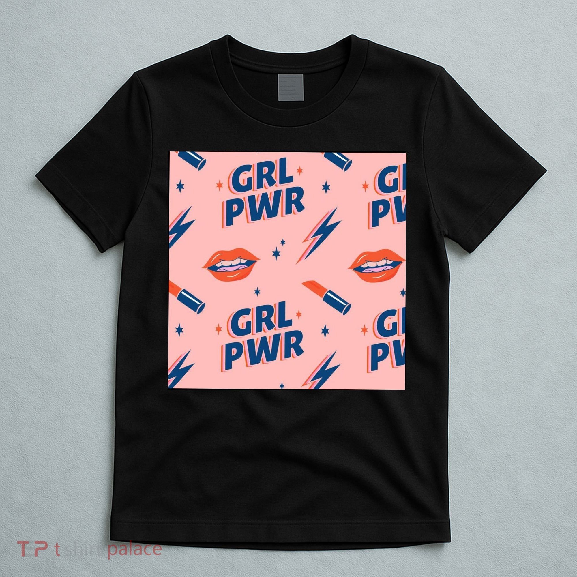 Girl Pwr Lipstick Women's Day T-Shirt