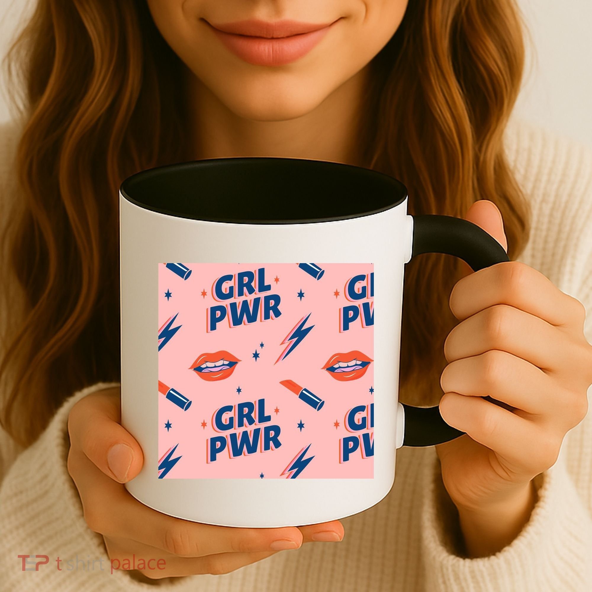 Girl Pwr Lipstick Women's Day Coffee Mug