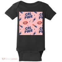 Girl Pwr Lipstick Women's Day Baby Bodysuit thumb 0