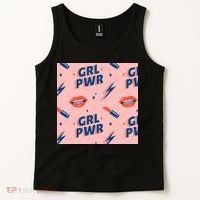 Girl Pwr Lipstick Women's Day Tank Top thumb 2