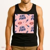 Girl Pwr Lipstick Women's Day Tank Top thumb 3
