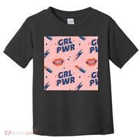 Girl Pwr Lipstick Women's Day Toddler T-Shirt thumb 0