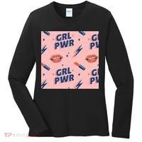 Girl Pwr Lipstick Women's Day Women's Long Sleeve Shirt thumb 0