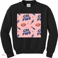 Girl Pwr Lipstick Women's Day Kids Sweatshirt thumb 0