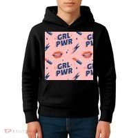 Girl Pwr Lipstick Women's Day Kids Hoodie thumb 4