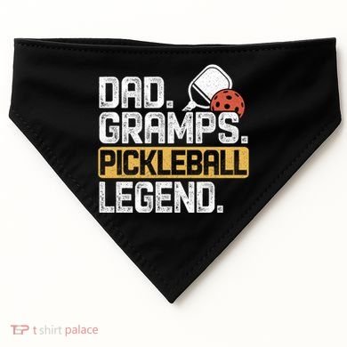 Gramps Pickleball Legend Dad Funny Cute Gift USA-Made Doggie Bandana