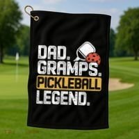 Gramps Pickleball Legend Dad Funny Cute Gift Golf Towel thumb 1