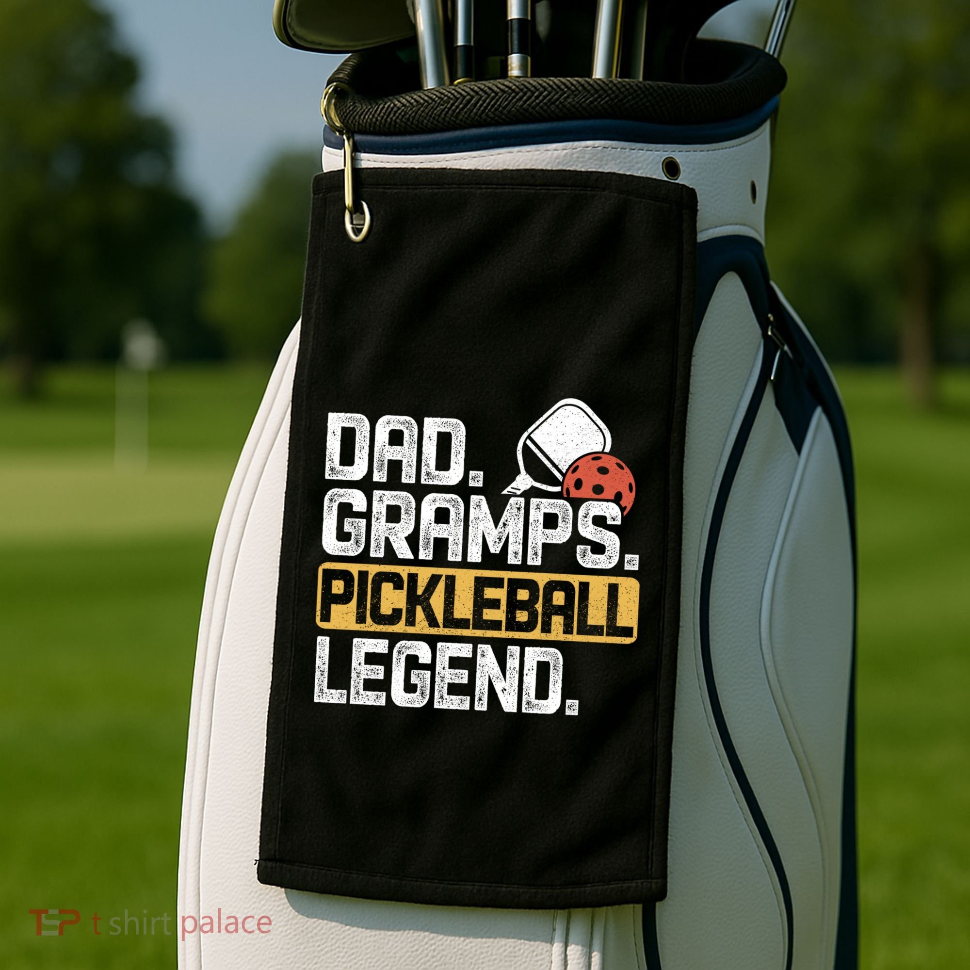 Gramps Pickleball Legend Dad Funny Cute Gift Golf Towel