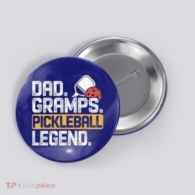 Gramps Pickleball Legend Dad Funny Cute Gift Button