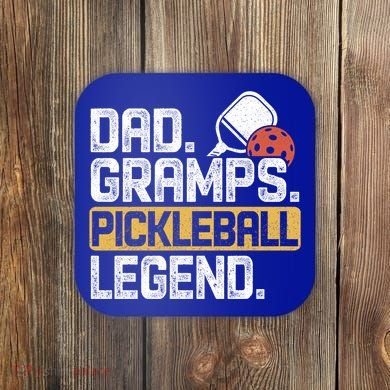Gramps Pickleball Legend Dad Funny Cute Gift Coaster