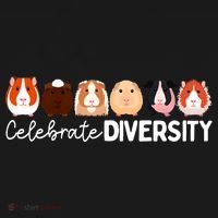 Guinea Pig Lovers Celebrate Diversity Women's Long Sleeve Flannel Pajama Set  thumb 2
