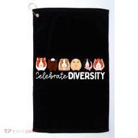 Guinea Pig Lovers Celebrate Diversity Golf Towel thumb 0