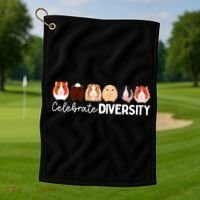 Guinea Pig Lovers Celebrate Diversity Golf Towel thumb 1