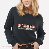 Guinea Pig Lovers Celebrate Diversity Cropped Pullover Crew thumb 2