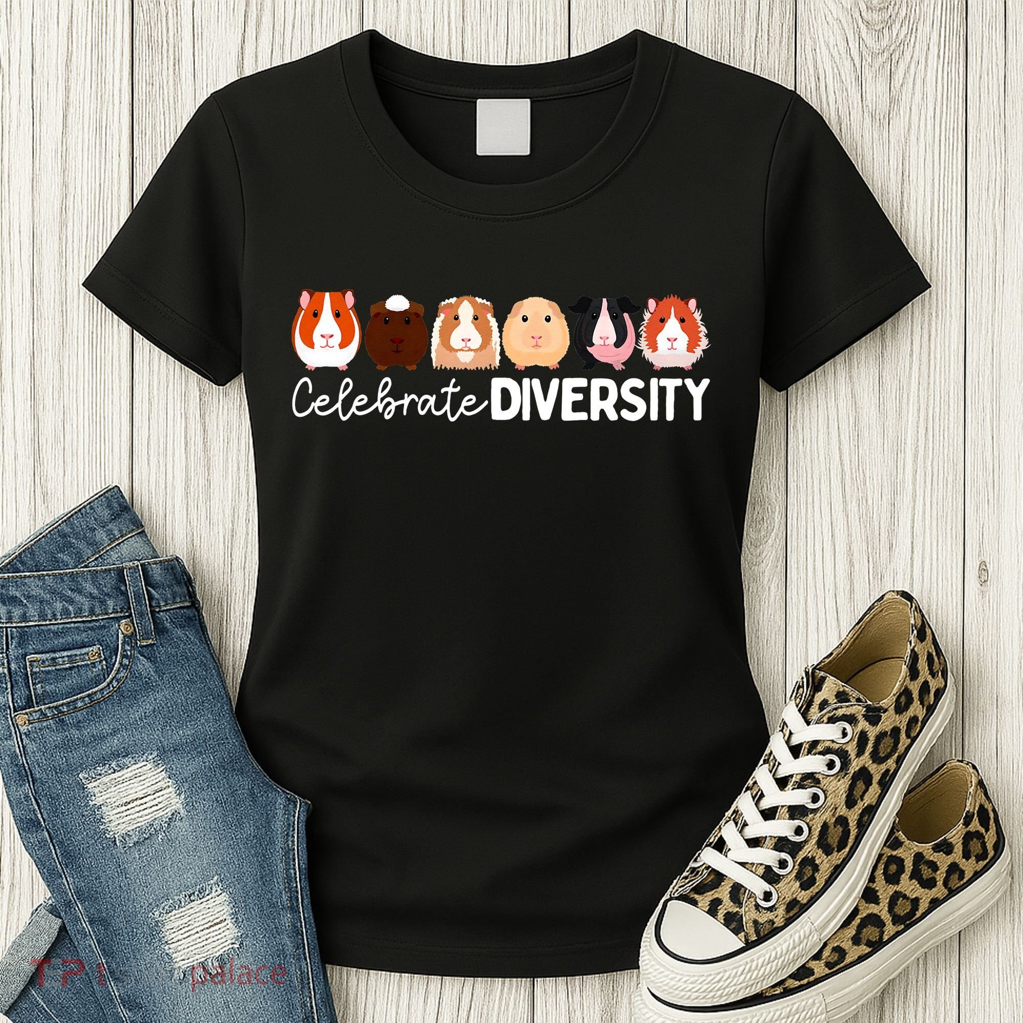 Guinea Pig Lovers Celebrate Diversity Women's T-Shirt