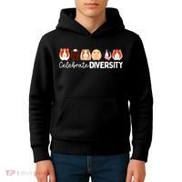 Guinea Pig Lovers Celebrate Diversity Kids Hoodie thumb 4
